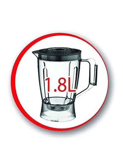 EASY FORCE  Food Processor Easy To Use Ideal For Beginners 6 Attachments Over 25 Different Functions 2.4 L 800 W FP247127 White/Clear