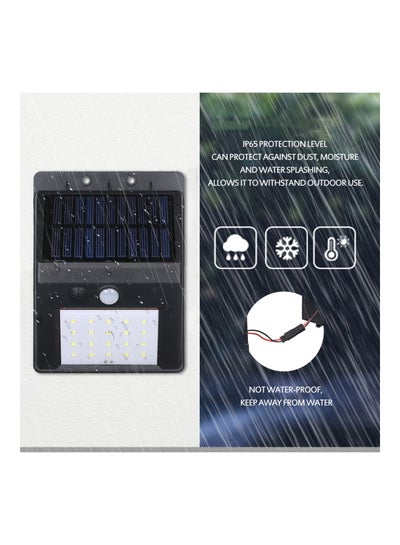 Solar Powered LED Wall Light White