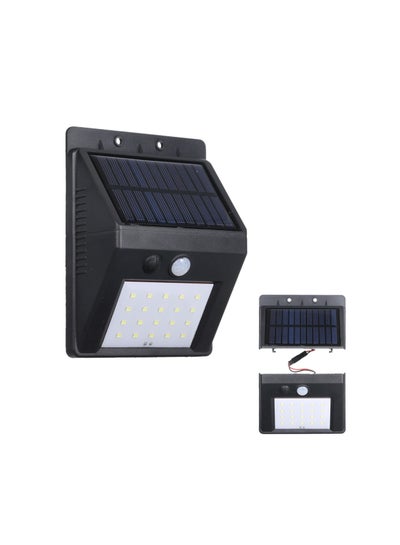 Solar Powered LED Wall Light White