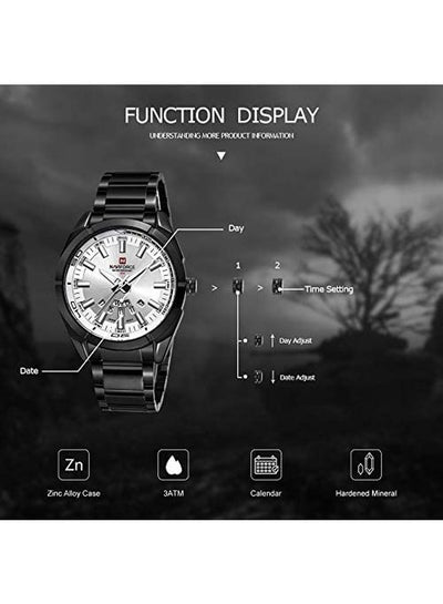 men Water Resistant Analog Watch NF9038 B/W
