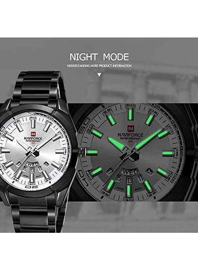 men Water Resistant Analog Watch NF9038 B/W