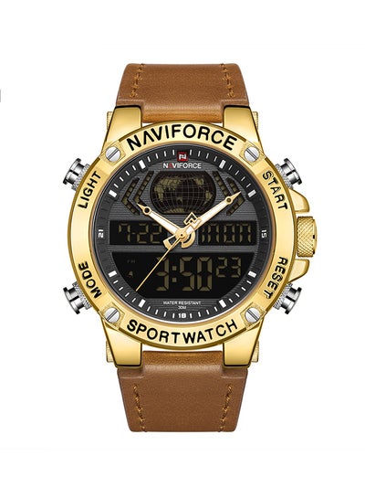 Men's Leather Analog/Digital Wrist Watch NF9164 RG/B/D.BN