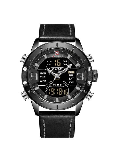 men Leather Analog/Digital Wrist Watch NF9153L