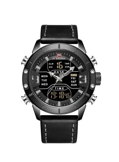 men Leather Analog/Digital Wrist Watch NF9153L