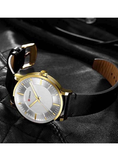 men Leather Watch M-8332-3