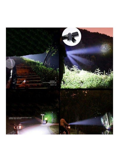 مصباح LED كهربائي مزود بـ 3 رؤوس أسود 14.6سنتيمتر