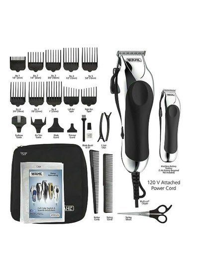 Deluxe Chrome Pro Hair Beard Clipping And Trimming Black/Silver