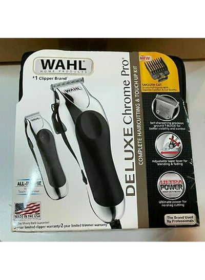 Deluxe Chrome Pro Hair Beard Clipping And Trimming Black/Silver
