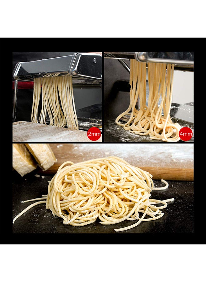 Pasta Maker Machine Manual Noodles Roller Silver 35cm