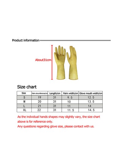 Household Long Sleeve Cleaning Glove Set Yellow XLcentimeter
