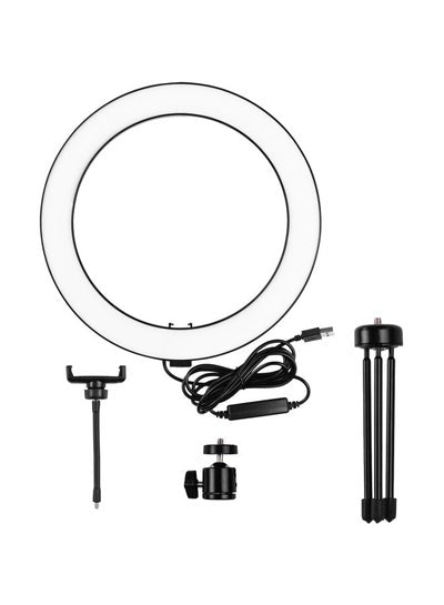 Mini LED Ring Light with Tripod Stand Black