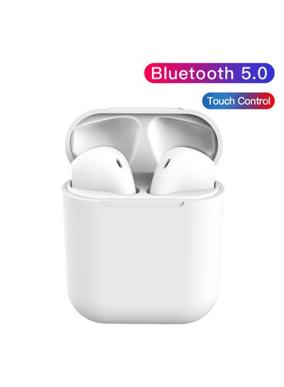 Inpods 12 TWS BT 5.0 Popup Touch Control Wireless In-Ear Headphones With Charge Box White