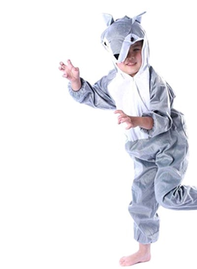 Wolf Plush Attached Head Zip Closure Costume 90cm
