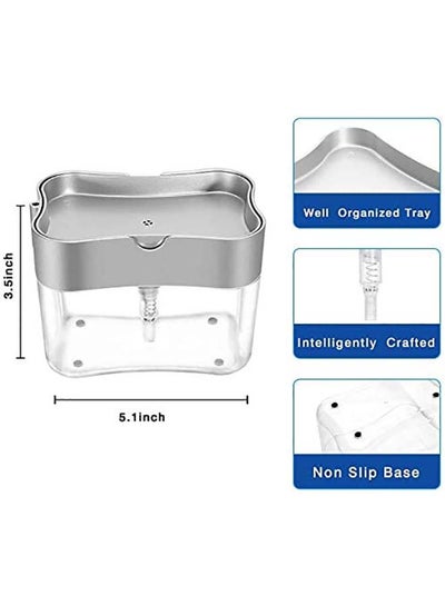 Soap Pump Dispenser And Sponge Holder For Kitchen Assorted