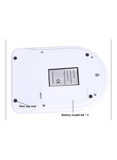 High Precision Kitchen Electronic Scale White 24x16.5x3.5cm