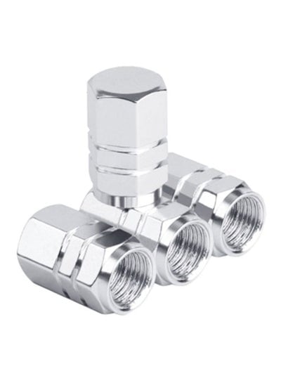 4-Piece Aluminum Alloy Tire Wheel Valve Cap