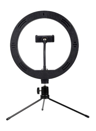 LED Video Ring Photography Light With Tripod And Accessory White/Black