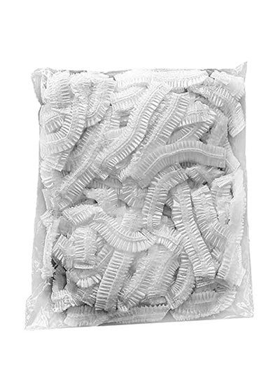 طقم أغطية رأس للاستحمام مكون من 100 قطعة، شفاف 8 × 6 × 2 سم