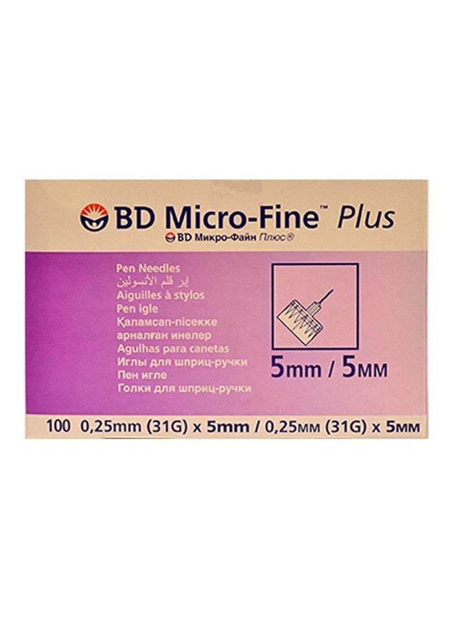 Bd Microfine Needle For Insulin Pen 31Gx5Mm 100'S