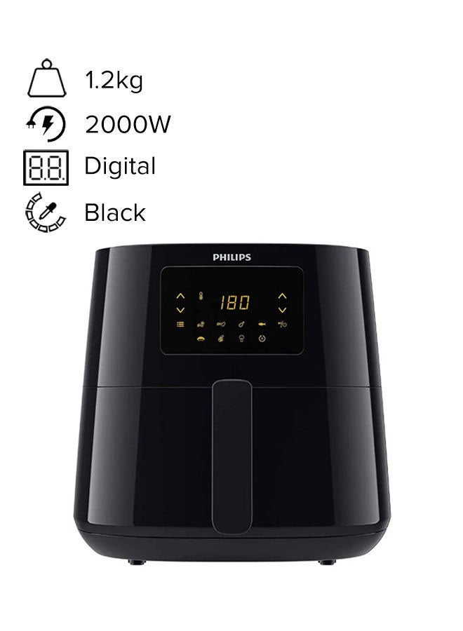 مقلاة هوائية إسينشال XL سعة 6.2 لترات وقوة 2000 وات HD9270/90/91 أسود