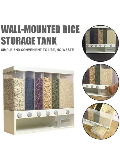 Wall-mounted Grains Food Dispenser White 40x17x24.5cm