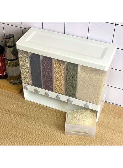 Wall-mounted Grains Food Dispenser White 40x17x24.5cm