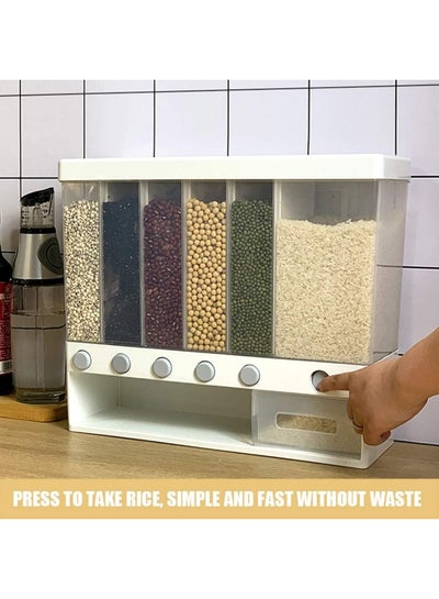 Wall-mounted Grains Food Dispenser White 40x17x24.5cm