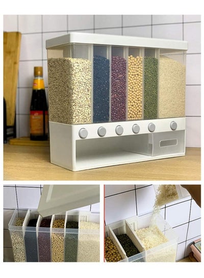 Wall-mounted Grains Food Dispenser White 40x17x24.5cm
