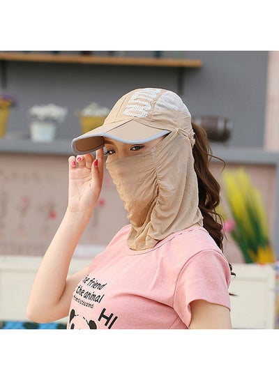 Summer Outdoor Travel Foldable Face Cover Sun Hat Unisex Anti-UV Baseball Cap 25x15x6cm