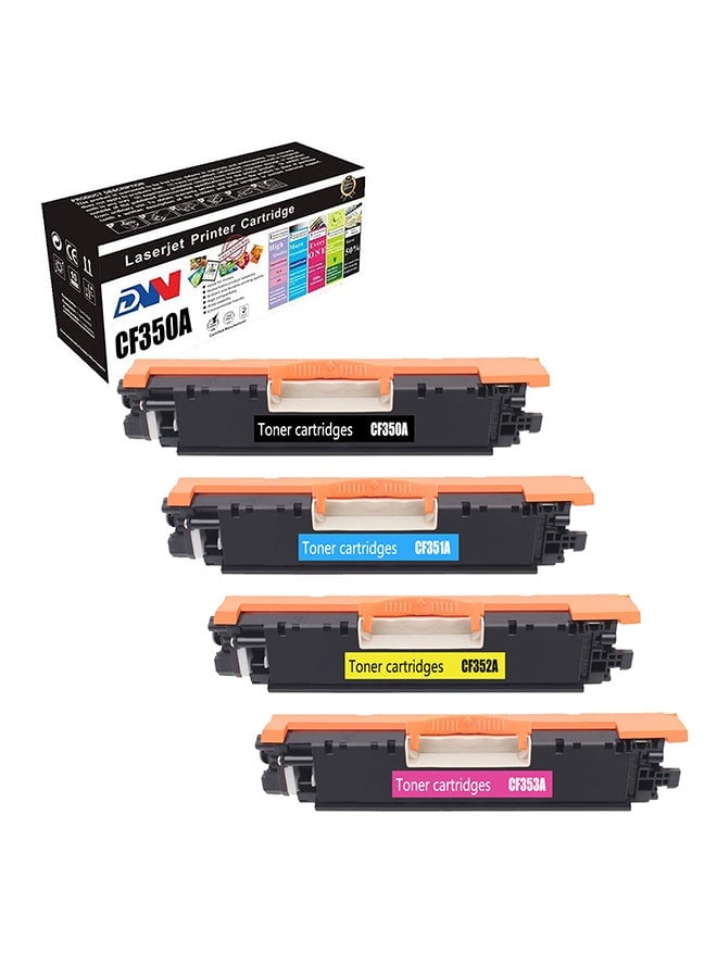 4-Pack Laserjet Toner Cartridge for 130A CF350A Printer Multicolour