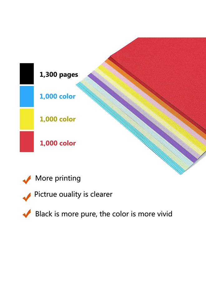 4-Pack Laserjet Toner Cartridge for 130A CF350A Printer Multicolour