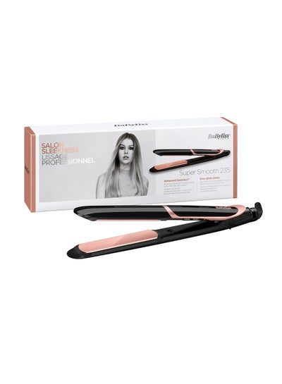 Bronze Shimmer Hair Straightener, Fast Heat-Up With Tourmaline-Ceramic Coated Plates, 6 Digital Heat Settings 140°C - 235°C, Ionic Frizz Control And Auto Shut Off - ST391SDE, Black Black