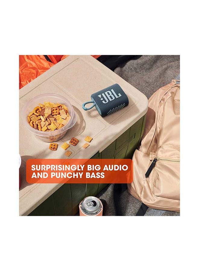 JBL GO 3 Portable Bluetooth Speaker Blue
