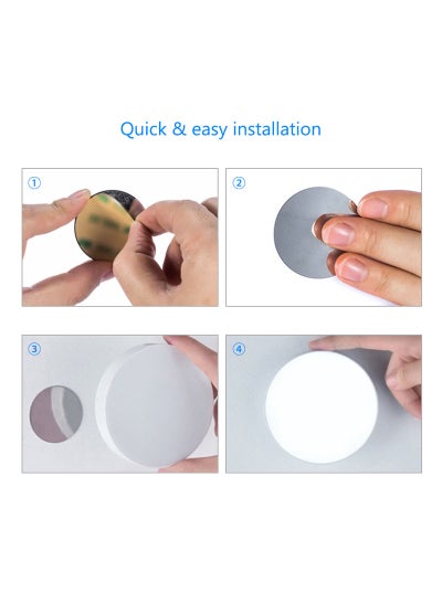 Motion Sensor USB Round Night Lamp White 11.00x2.30x9.00cm