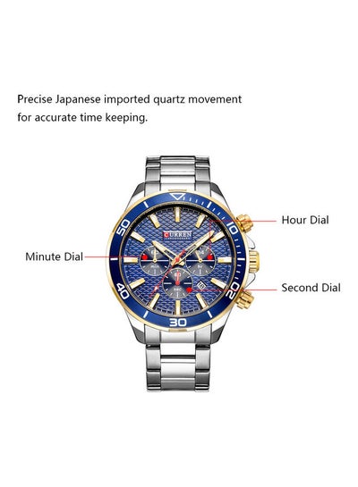 CURREN 83 for men with quartz stainless steel watch strap