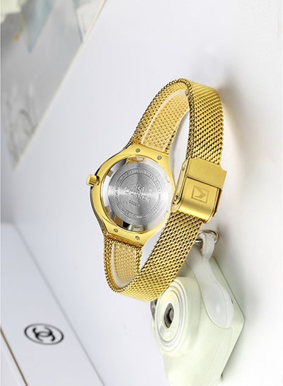 Women's Waterproof Stainless Steel Mesh BAnd Quartz Watch 9028 - 27 mm - Gold