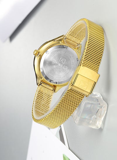 Women's Waterproof Stainless Steel Mesh BAnd Quartz Watch 9062 - 32 mm - Gold