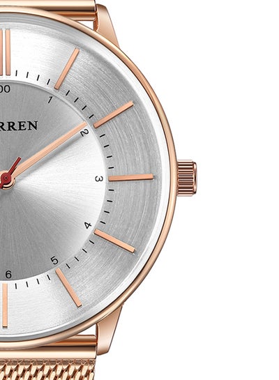 Men's Waterproof Stainless Steel Mesh BAnd Casual Quartz Watch 8303 - 41 mm - Rose Gold