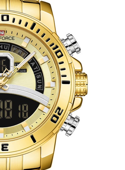 Men's Stainless Steel Analog & Digital Wrist Watch NF9181S G/G - 45 mm - Gold