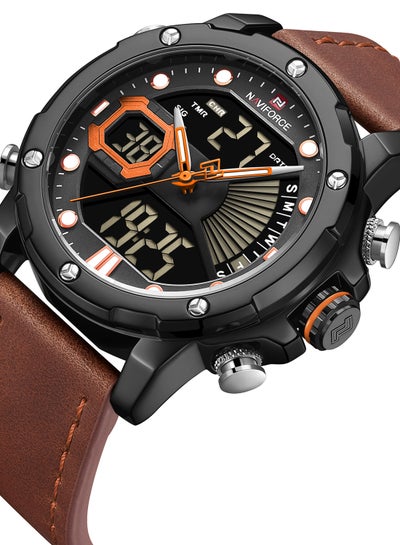 Men's Leather Analog+Digital Wrist Watch NF9172L B/O/L.BN