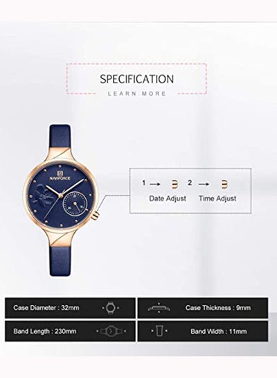 Women's Stainless Steel Analog Wrist Watch NF5001S RG/BE/BE
