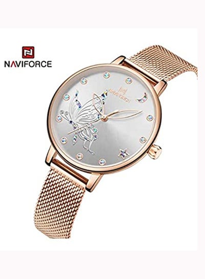 Women's Stainless Steel Analog Wrist Watch NF5011 RG/W