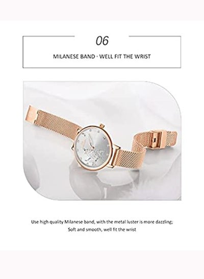 Women's Stainless Steel Analog Wrist Watch NF5011 RG/W