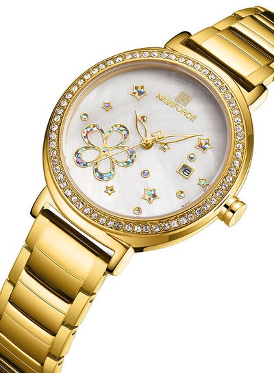 Women's Stainless Steel Analog Wrist Watch NF5016 G/W