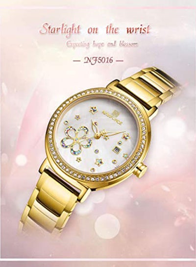 Women's Stainless Steel Analog Wrist Watch NF5016 G/W