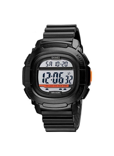 Men's 1657 Sport LED Silicone Strap Back Light Chronograph Wristwatch - 49 mm - Black