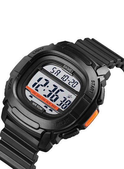 Men's 1657 Sport LED Silicone Strap Back Light Chronograph Wristwatch - 49 mm - Black