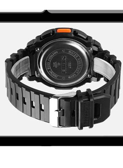 Men's 1657 Sport LED Silicone Strap Back Light Chronograph Wristwatch - 49 mm - Black