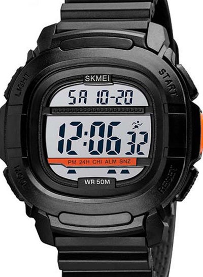 Men's 1657 Sport LED Silicone Strap Back Light Chronograph Wristwatch - 49 mm - Black