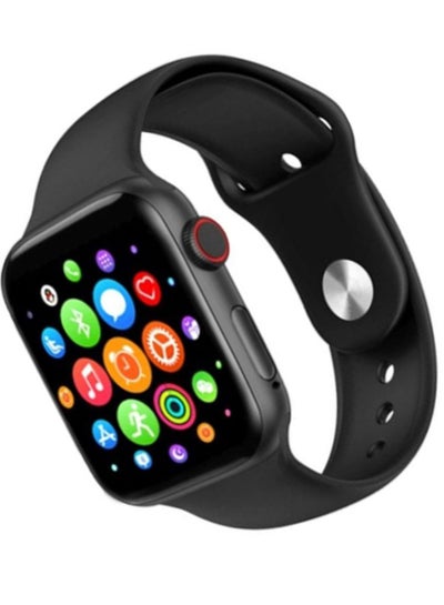 300.0 mAh Bluetooth Full Touch Call Smartwatch With Replaceable Strap Black